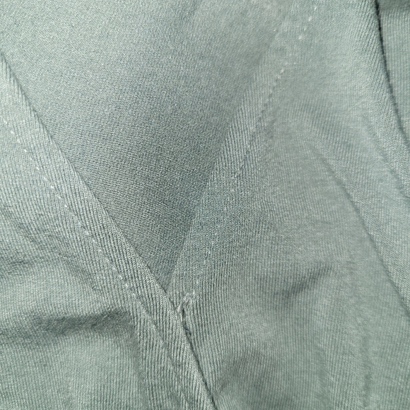 Lauren Ralph Lauren Faux Wrap Peplum Blouse- Sage Green - Picture 8 of 10